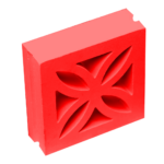 Flower Breeze blocks terracota