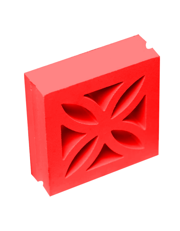 Flower Breeze blocks terracota